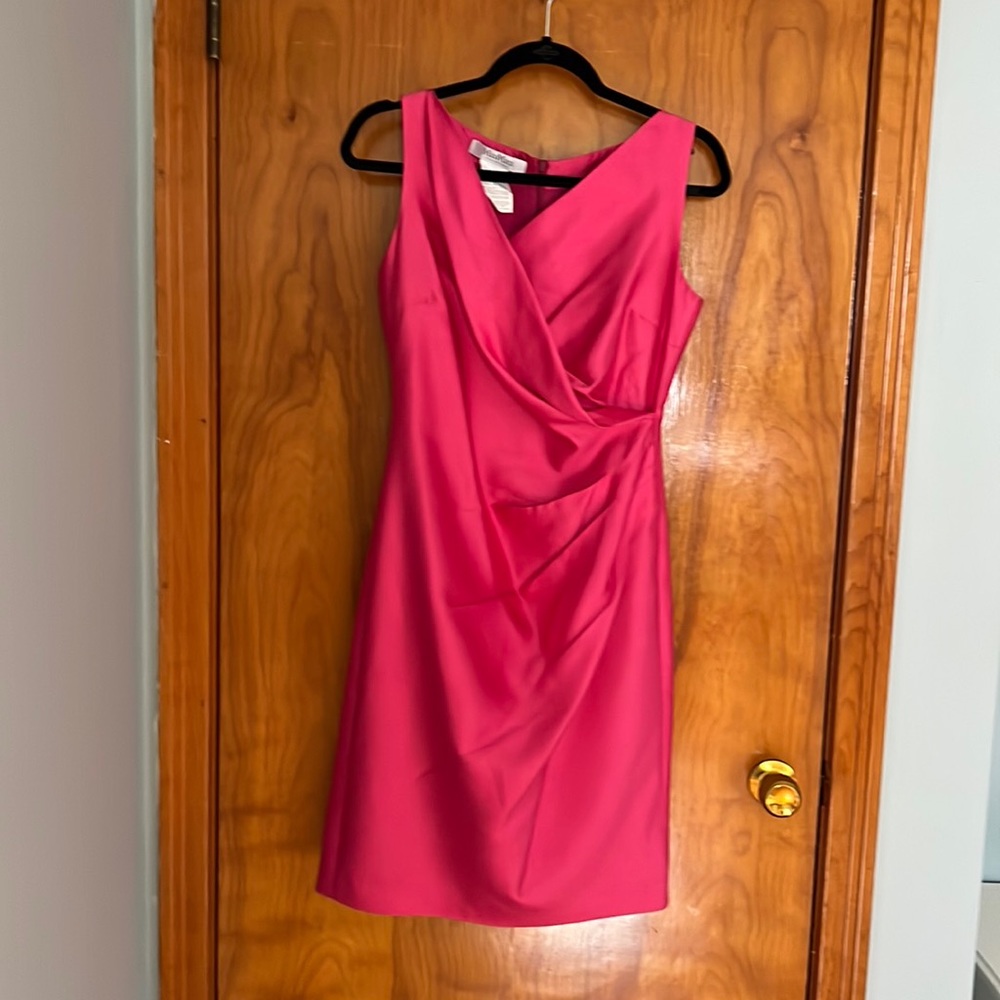 Hot pink MaxMara sleeveless cocktail dress size 4/6, great condition